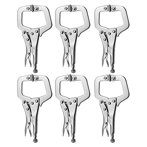 Hoypeyfiy 6pcs Adjustable Locking C Clamp Pliers Cover