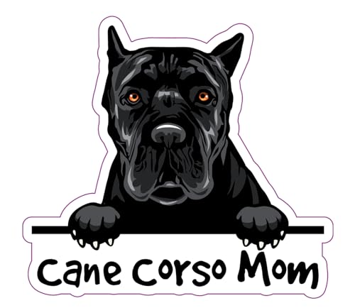 Image of WickedGoodz Cane Corso Mom Vinyl Sticker- Dog Breed Decal - Die Cut for Laptops Windows Cars Trucks