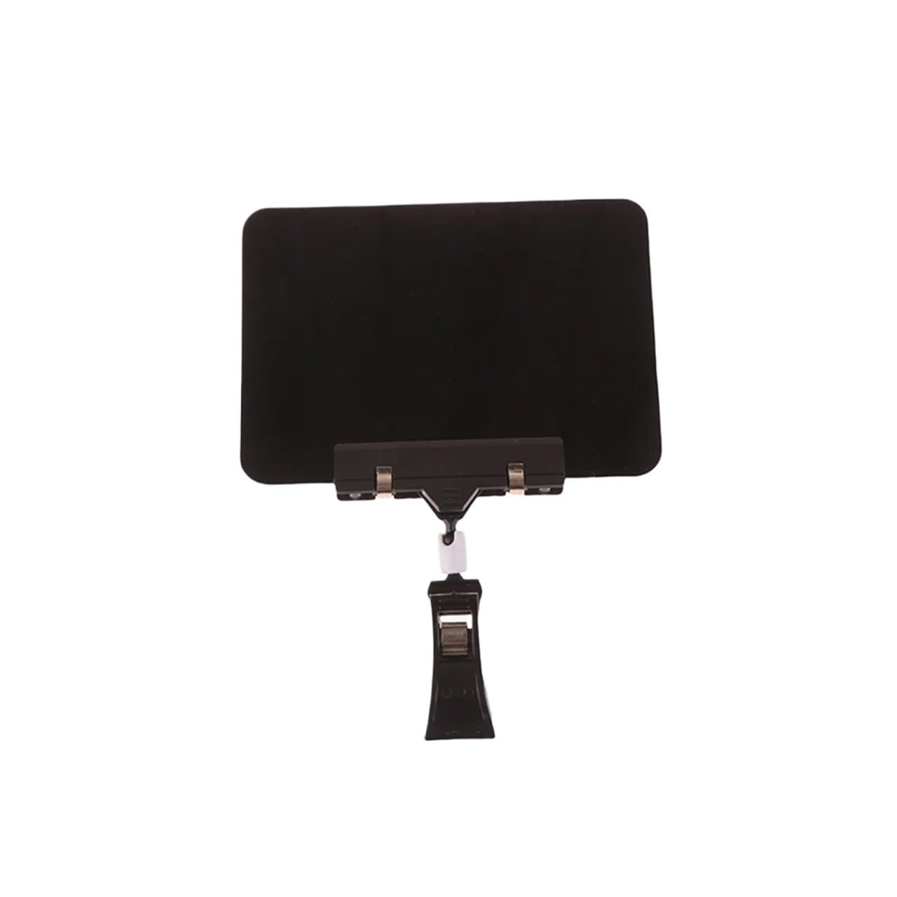 Qvorlth Clip On Sign Holder 20pcs Fruit Price Tag Merchandise Display Wear-resistant Sign Holder Clip Food Advertising PVC Waterproof Whiteboard For Display(A6 black)