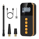 Ankilo Elektrische Luftpumpe,150PSI Fahrrad Akku Kompressor, Digitaler LED-Bildschirm mit Manometer,1500mAh Akku Kompressor,Kann für Fahrräder, Motorräder, Autos, Bälle verwendet Werden