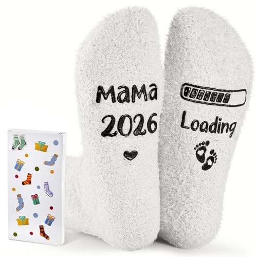Jadive Calcetines Regalos para Mujeres Embarazadas Mama 2025/2026 Loading Calcetines Antideslizantes con Caja de Regalo Anuncio Divertido de Embarazo(Blanco) Jadive Calcetines Regalos para Mujeres Embarazadas Mama 2025/2026 Loading Calcetines Antideslizantes con Caja de Regalo Anuncio Divertido de Embarazo(Blanco)