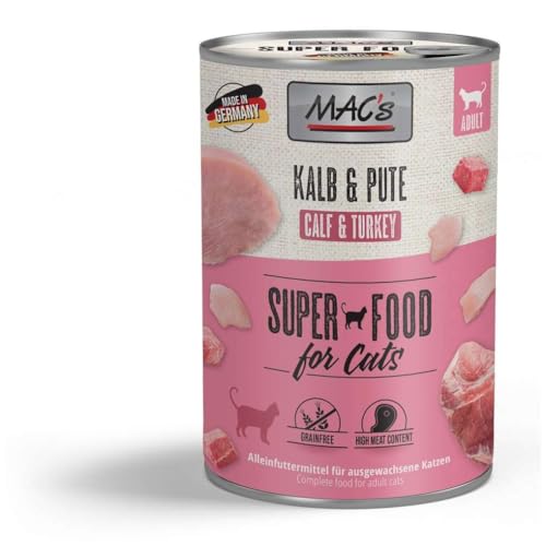 Produktbild von MAC's Cat Fleischmenü Kalb und Pute - 6 x 400 g