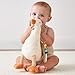 Itzy Ritzy Snuggles Plush Toy – Soft Stuffed Animal for Babies, Kids & Adults – Sensory Ribbons & Textured Fabrics for Tactile Play – Cozy & Cuddly Companion for Newborns & Up (Goose)