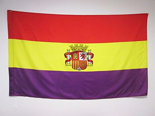 AZ FLAG, Second Spanish Republic Coat of Arms Flag, 3x5 Ft, Spain Republican Banner with Sleeve, 100% Polyester