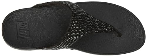 Image of FitFlop Lulu Multi-Tonal Glitter Toe-Post Sandals