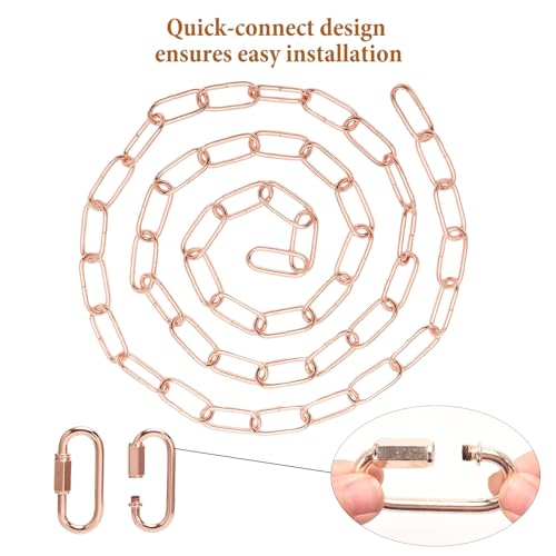 Image of Chandelier Chain 6 /10 /15 Feet SANGLE SOPFFY Light Fixture Chain for Chandelier or Swag Light Fixtures,Lighting Chain Extension with Link Locks, Plant Hanging Chain(Gold, 6 Feet)