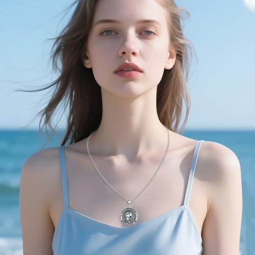 Collier Memento Mori en argent 925, bijou Stoa haut de gamme - 5