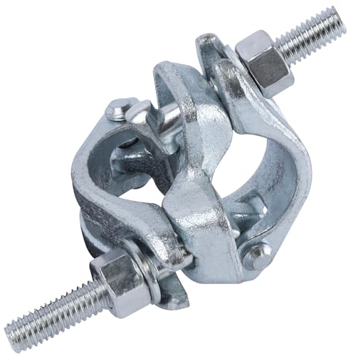 Acoplamiento para andamios, abrazadera para andamios, 48 x 48 mm, 90°, acoplamientos normales, doble abrazadera para fijación de andamios, barra de anclaje (90°)