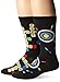 K. Bell Socks Men's 2 Pack Game Night Crew Socks, Black, 10-13/Shoe Size 6-12