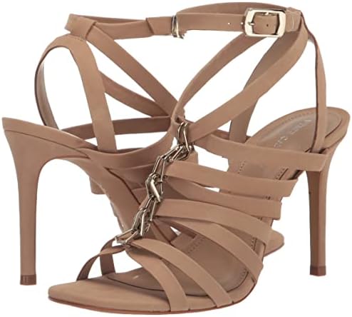 Vince Camuto Women's Aloninna Lace Up Stiletto Sandal Heeled, Tortilla, 8.5 | Image 6
