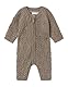 NAME IT Baby-Mädchen Nbfwrilla Wool Ls Knit Suit Strampler, Braun, 74