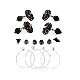 ZYZYZY Tuner Mécanique Tête 4pcs Ukulele Tuning PEGS Tuners Têtes De Machine + 4pcs Ukulele Strings pour Les Pièces De… - Les Beatles, Paul McCartney, John Lennon, RIngo Starr, George Harrison