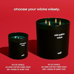 Old Saint Wick Scented Holiday Candle by Snif, Woody, Aromatic, Fir Scent, 50+ Hours, 100% Cotton Fiber Wicks, Soy Wax Blend, Non-Toxic, Vegan, 8.5oz Old Saint Wick Scented Holiday Candle by Snif Woody Aromatic Fir Scent 50 Hours 100 Cotton Fiber Wicks Soy Wax Blend Non Toxic Vegan 85oz