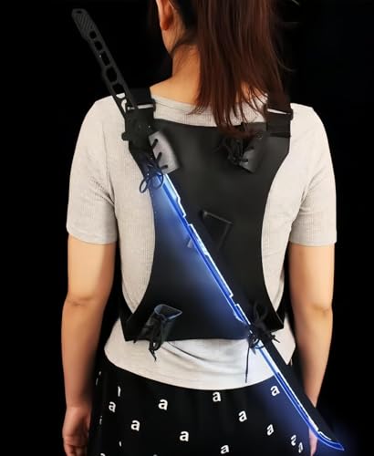 Blinxoサイバーパンク ライトセーバー 充電式 光る剣 光る刀 コスプレ道具 発光 武器 サムライ ソード 刀剣 模擬刀 模造刀 モデル 光る 変装 仮装 高完成度 撮影 観賞用 文化祭 学園祭 パーティー用品 ハロウィン クリスマス (108cm+背