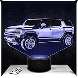 Lampephoto.fr - Lampe 3D Hum mer Automobile Voiture Américaine, Veilleuse Tactile Led, Effet Hologramme 3D, Idée Cadeau Noël Anniversaire Homme, Objet décoration chambre
