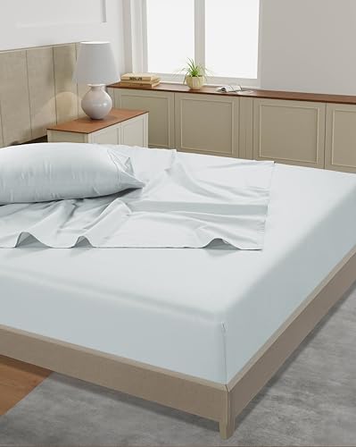 Image of LANE LINEN 100% Cotton 450 Thread Count Split King Sheet Set for Adjustable Beds, Sateen Weave Hotel Quality, Fully Elasticized Oeko Tex Certified Sustainably Produced Machine Washable - Charcoal