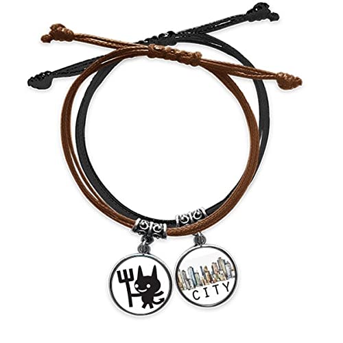Bracelet corde main pour style gothique et soirées déguisées d'Halloween
