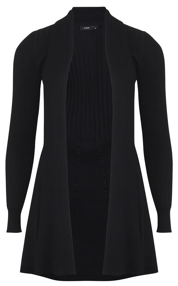 fransa FRZubasi Damen Lange Strickjacke Feinstrick Cardigan Longstrickjacke
