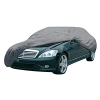 Dunlop Abdeckplane Auto XL - Universal Autoabdeckung - Plane 534 x 178 x 120 cm - Hagelschutzplane mit elastischem Kordelzug und Ringen - Wasserdicht für Innen und Außen - Grau