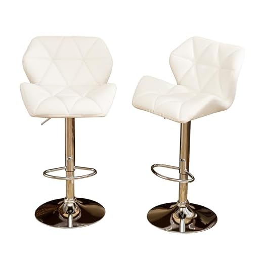 Contemporary Adjustable Height Bar Stools Set