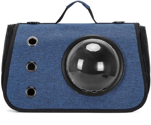 【Auyyhui】ペットバッグ キャリーバッグ 宇宙船カプセル型 折りたたみ 手提げとショルダー付き PU メッシュ窓 通気性 猫 小型犬 小動物 外出 旅行 ドライブ 通院 防災避難 散歩 撥水 洗い簡単 犬猫兼用