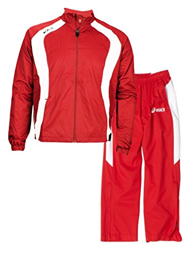 ASICS Mens Caldera Warm Up Jacket and Pants Set Red