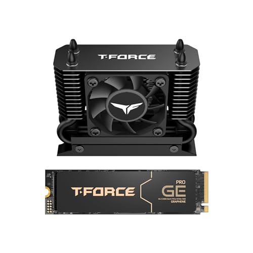 TEAMGROUP T-FORCE GE PRO 2TB & Airflow I SSD N[[ - GE PRO OtF q[gVN DRAM SLC LbV 3D TLC NAND NVMe InnoGrit PCIe Gen5x4 M.2