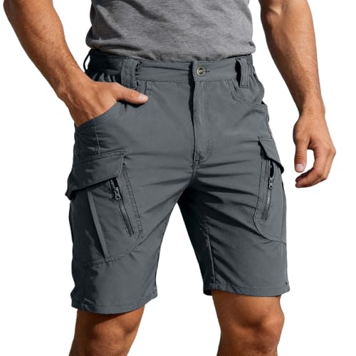 Short Cargo Homme avec Taille Élastique Confortable Évitant les Serrages