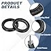 uxcell 2Pcs Oil Seal, 42x58x10mm TC Nitrile Rubber Double Lip Cover with Hook Kit and Spring for Mechanical Automobile Bearing Shaft, Black
