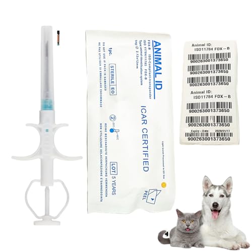 5 Packs 2.12x12mm, YurMemo Universal Pet Microchip Registratable ...