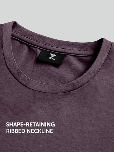 Image of XYXX Men's Iconique Solid Supima Cotton Slim Fit T-Shirt | Super Soft Half Sleeve Tshirts with Superior Colour Retention