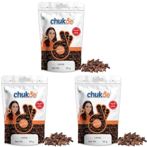 Image of Chukde - Cloves (Laung) | Indian Spice for Cooking, Biryani, and Curries - Natural Toothache Relief and Digestive Health Supplement - Anti-Inflammatory and Antimicrobial Herb - 50 Gram (Pack of 6)