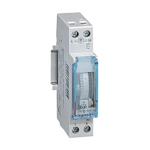 LEGRAND 412790 Interruptor de tiempo programable, esfera vertical, reserva de trabajo 100H, 230 V, 50/60 Hz