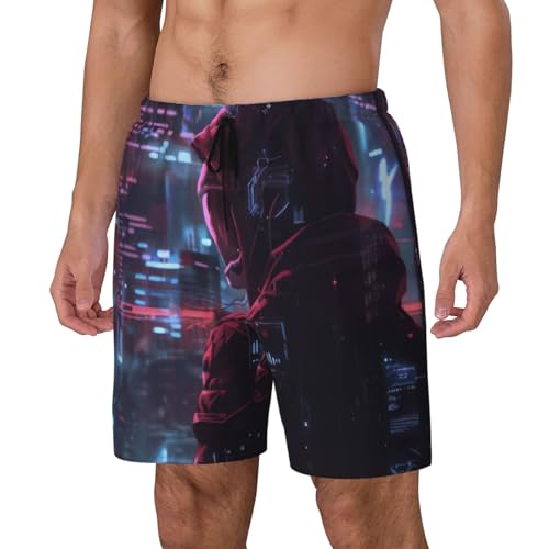 Hacker Era Print Men Stylish Functionality Swim Trunks Breathable Beach Shorts Surfing Gym Fishing2