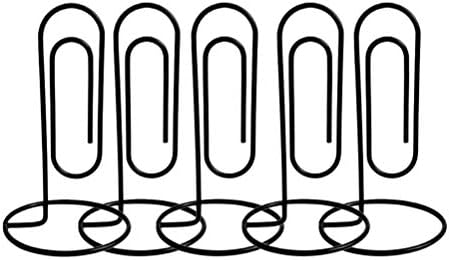 STOBOK Base Memo Clip, 5pcs Creative Large Desktop Note Holder DIY Multi- Hand Account Daily Use Clip Paper Clip Black |2.95 x 2.95 x 5.12 inches