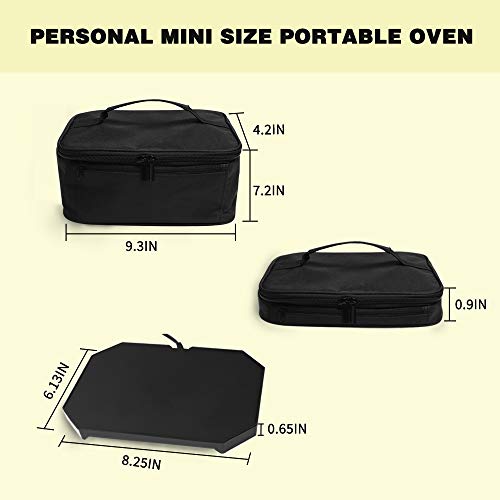 Triangle Power Personal Portable Oven, Electric Slow Cooker for Food,Mini Oven for Meals Reheat,Food Warmer with Lunch Bag(110V)