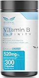 VITAMIN B INFINTIY 300 capsulas (520mg por porcion), Complejo B Elevado, 11 Formas especiales de Vitamina B de alta...