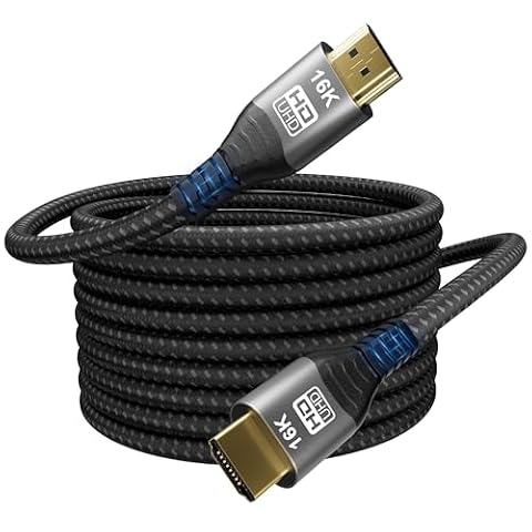 CAKOBLE Kabel HDMI 2.2 | 96Gbps Ultra szybki kabel HDMI 16K@60Hz, 8K@240Hz, 4K@480Hz | eARC, HDR10+, HDCP 2.3, Dolby | Kompatybilny z Soundbar, Komputerem gamingowym, HDTV, Monitor (3m)