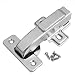 Produktbild TSSS 8 Stücke 90 Grad Leise Soft Close Schrank Scharniere für Gesichtsrahmen Küchenschränke mit Clip-on Montageplatten Dämpfer Türscharniere, Kaltgewalztem Stahl Topf ø 35 mm Topfscharnier