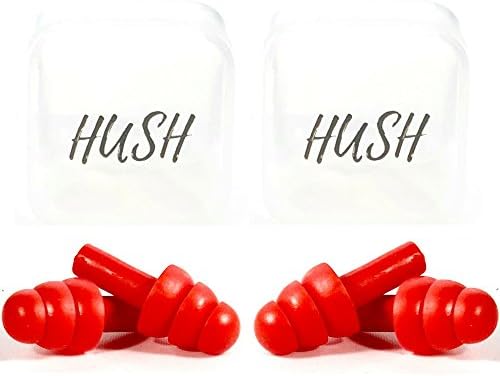 Hush Ear Plugs for Sleeping - (2 Pair) Reusable Earplugs for Noise Reduction