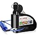 Candado Moto, 110dB Antirrobo Candado de Disco con1.5M Cable Enrollado y Candado Bolsa y 6 Batería Repuesto, Cerradura con alarma para Motos Motocicletas Bicicletas