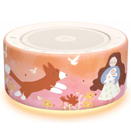 Image of Kipcush White Noise Machine for Baby & Adults, Sleep Sound Machine with 30 Soothing Sounds, 8-Color Night Light, Memory Function, White Noise for Sleeping, Nursery, Office, Travel, Relaxation