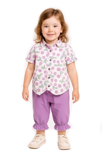 Image of Bold N Elegant Floral Embroidered Cotton Sleeveless Ruffle Top and Shorts Clothing Set for Infant Toddler Baby Girl