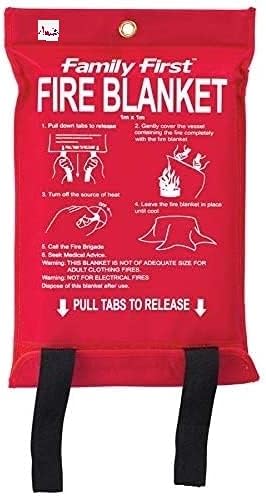 ABBASALI Fire Blanket - 1.2m 1.8m - White