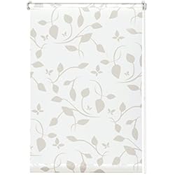 Store Baño GARDINIA EASYFIX Estor enrollable decorativo 100, Blanco (Scandinavian Blanco)/Natur, 60 x 150 cm