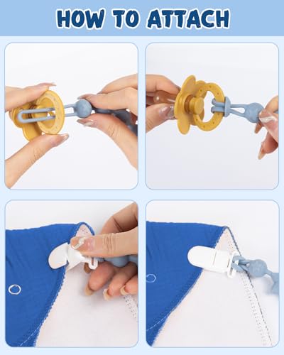 Image of babygoal Pacifier Clips Set of 6