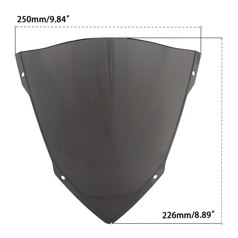 Déflecteurs de Pare-Brise Moto Réduction Turbulences MT07 FZ-07 - 7