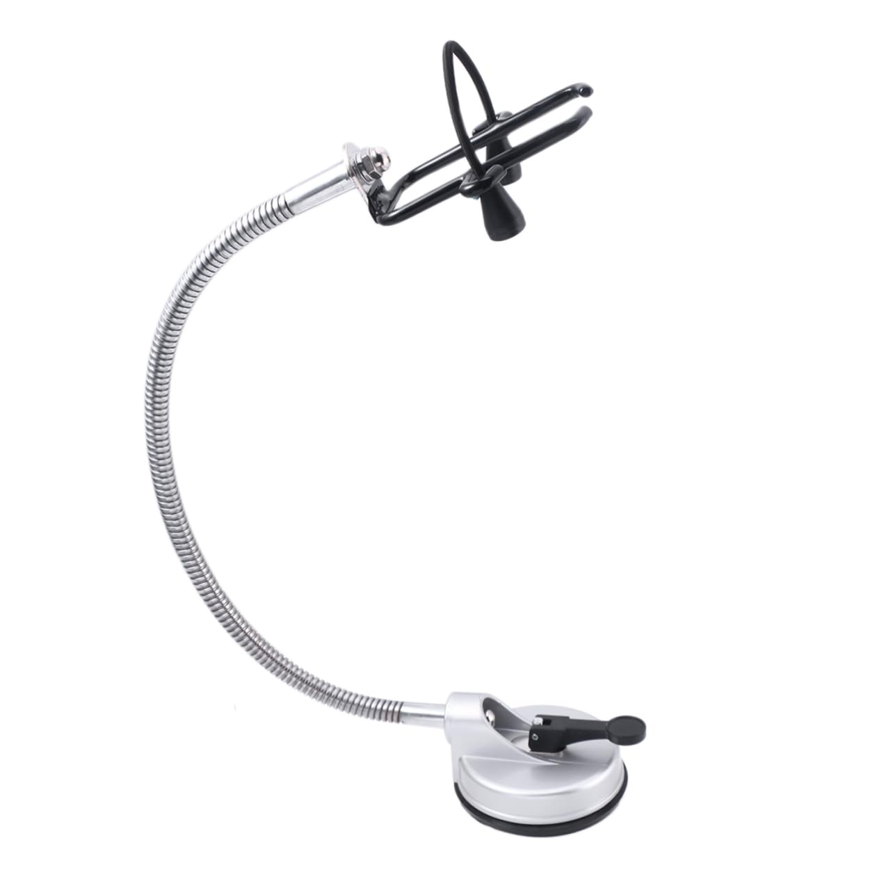 Healeved Verstellbarer Haartrocknerhalter Silber mit Saugnapf aus Eisen