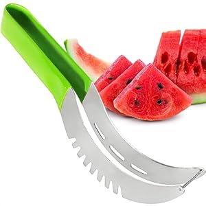 Stainless Watermelon Slicer Cutter Tool – Easy Slicer Watermelon and Pineapple Cutter Slicer Stainless Steel Vegetable Cutter – Cutters for Fruit Cut Outs Unique Kitchen Gadgets Watermelon Knife