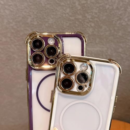 Étui iPhone 15 Plus violet foncé transparent pour un usage quotidien sûr - 3